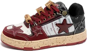 Star Pattern Skate Shoes for Women Y2K Walking Sneakers Chunky Platform Shoes Aesthetic Non Slip Streetwear Fit Well