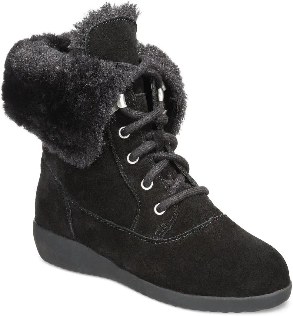 Style & Co. Womens Aubreyy Suede Ankle Winter & Snow Boots Black 8 Medium (B,M)