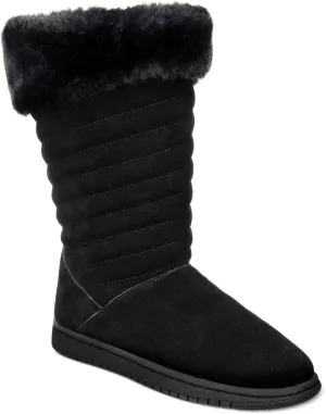 Style & Co. Womens Novaa Suede Winter & Snow Boots Black 8 Medium (B,M)