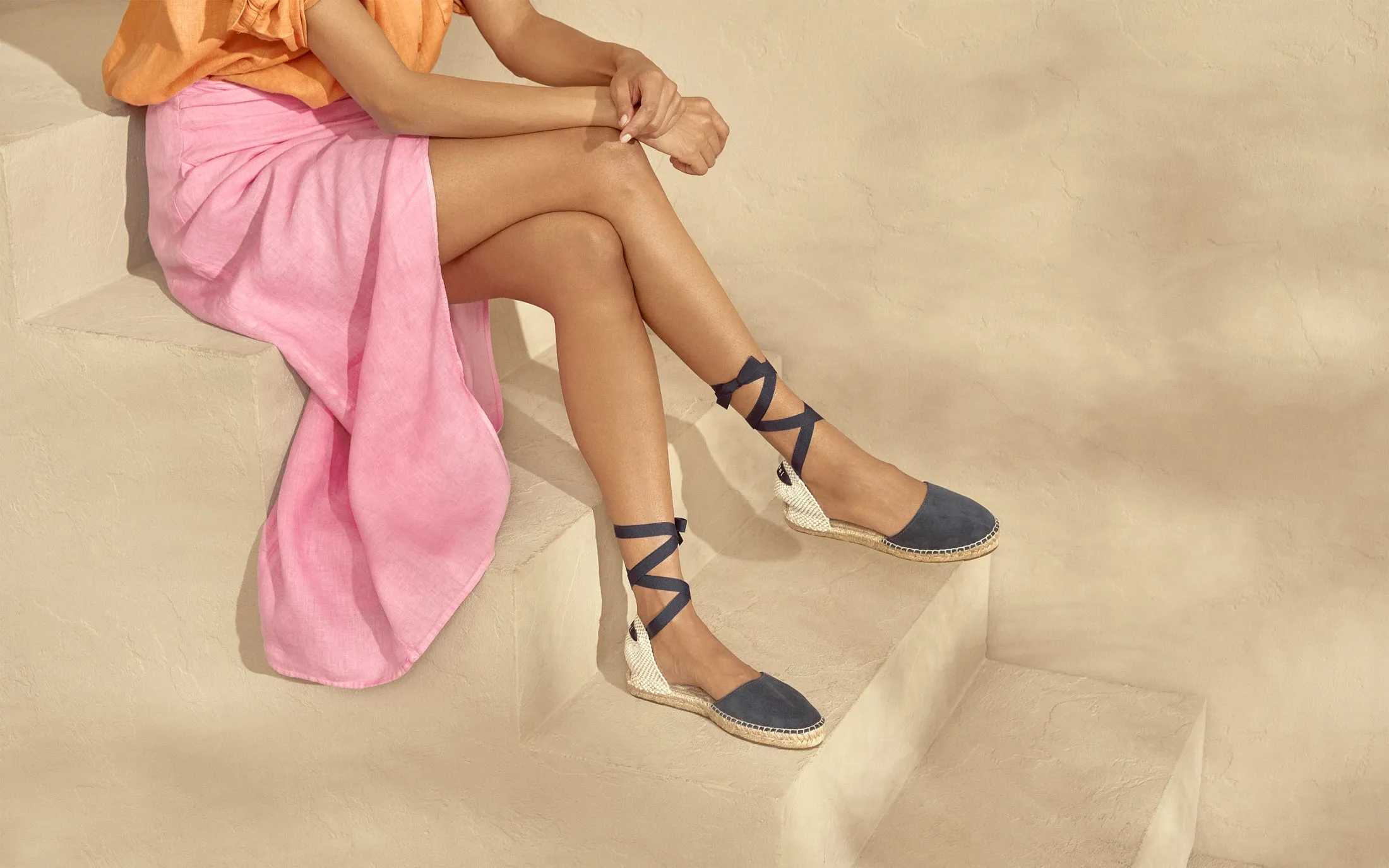 Suede Flat Valenciana Espadrilles - K15P0 - Hamptons Patriot Blue