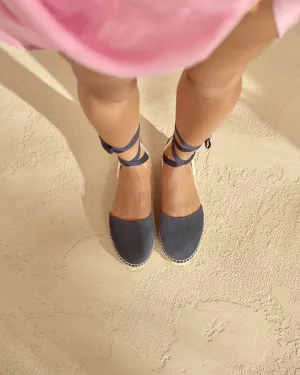 Suede Flat Valenciana Espadrilles - K15P0 - Hamptons Patriot Blue