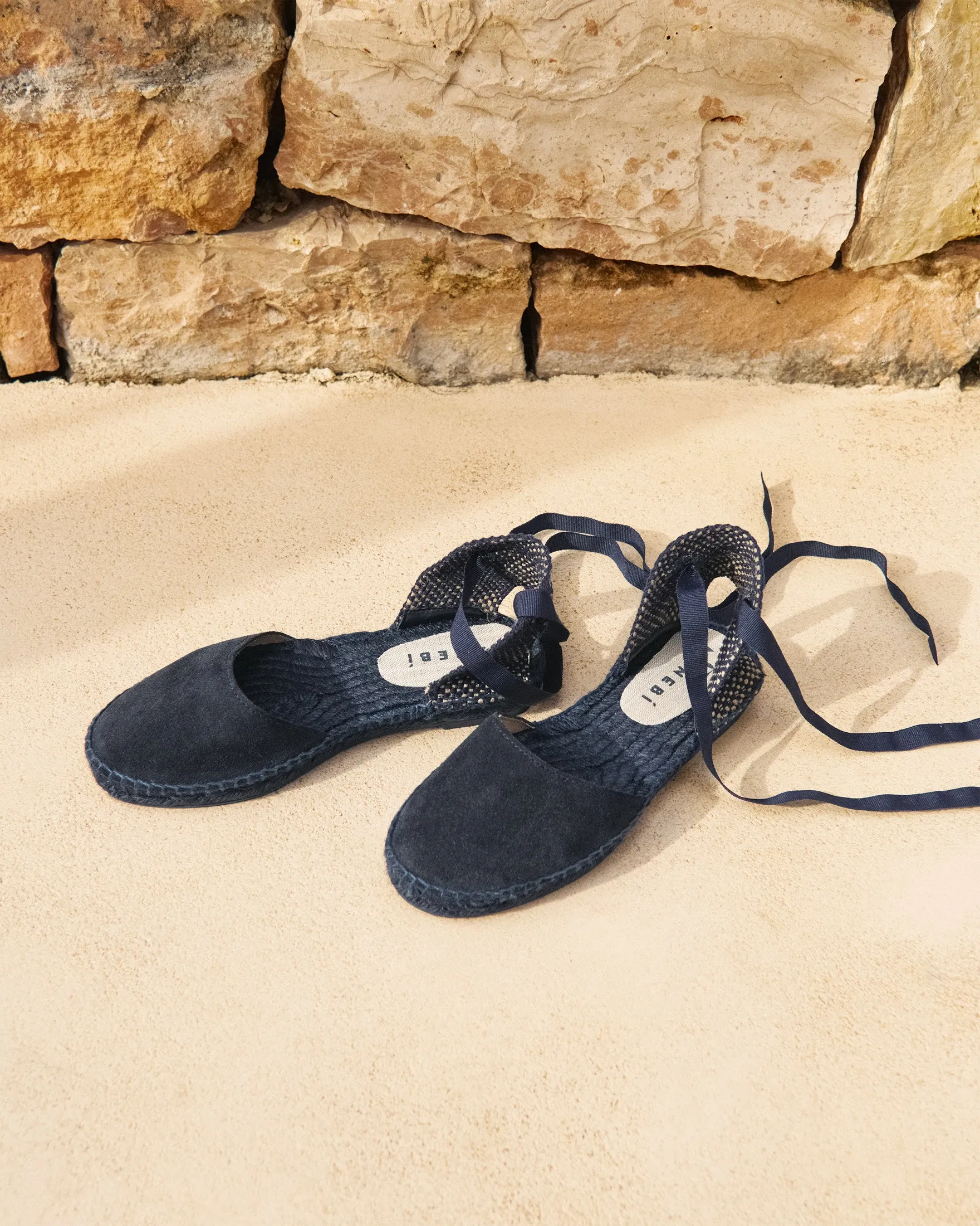 Suede Flat Valenciana Espadrilles - R46P0 - Hamptons Patriot Blue on Tone