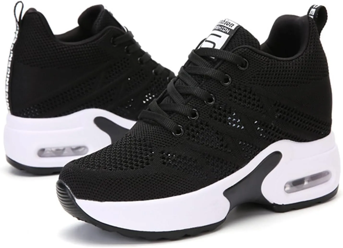 Summer New Hollow Mesh Breathable Inner Height Sports Shoes Women's Shoes Slope with Casual Travel Shoes Water Shoes Without