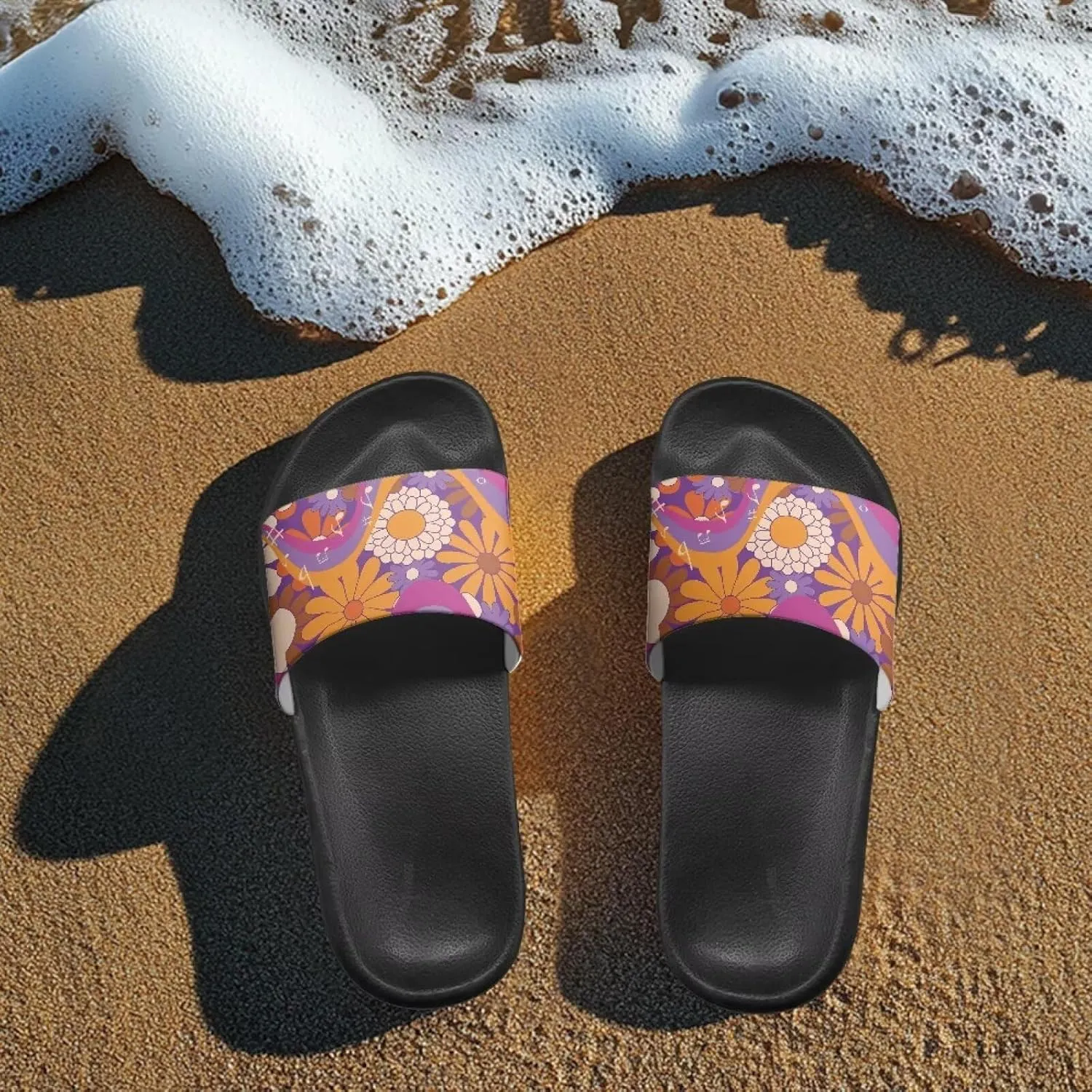 Summer Slide for Women Slip on Sandals Lightweight Cloud Soft Slippers Non-Slip Shower Slipper SizeUS 5-12.5