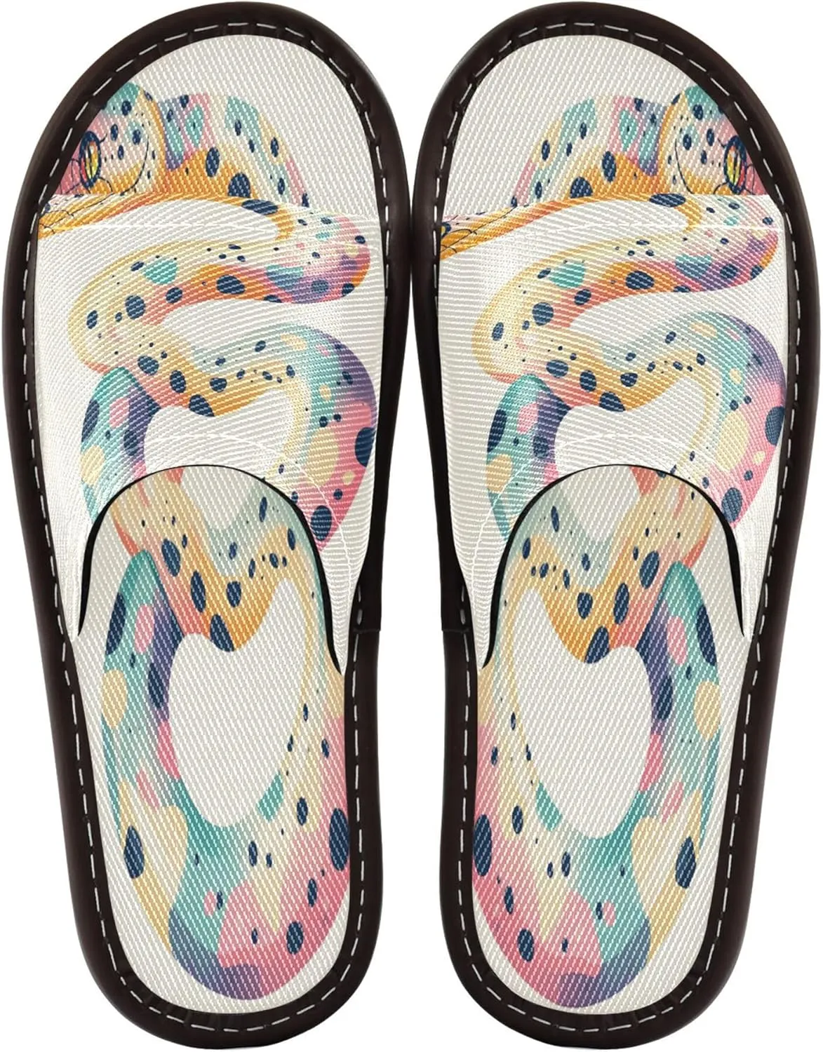 Summer Slipper Snake Bot Graphic White Indoor House Men Women Quick Drying Slippers