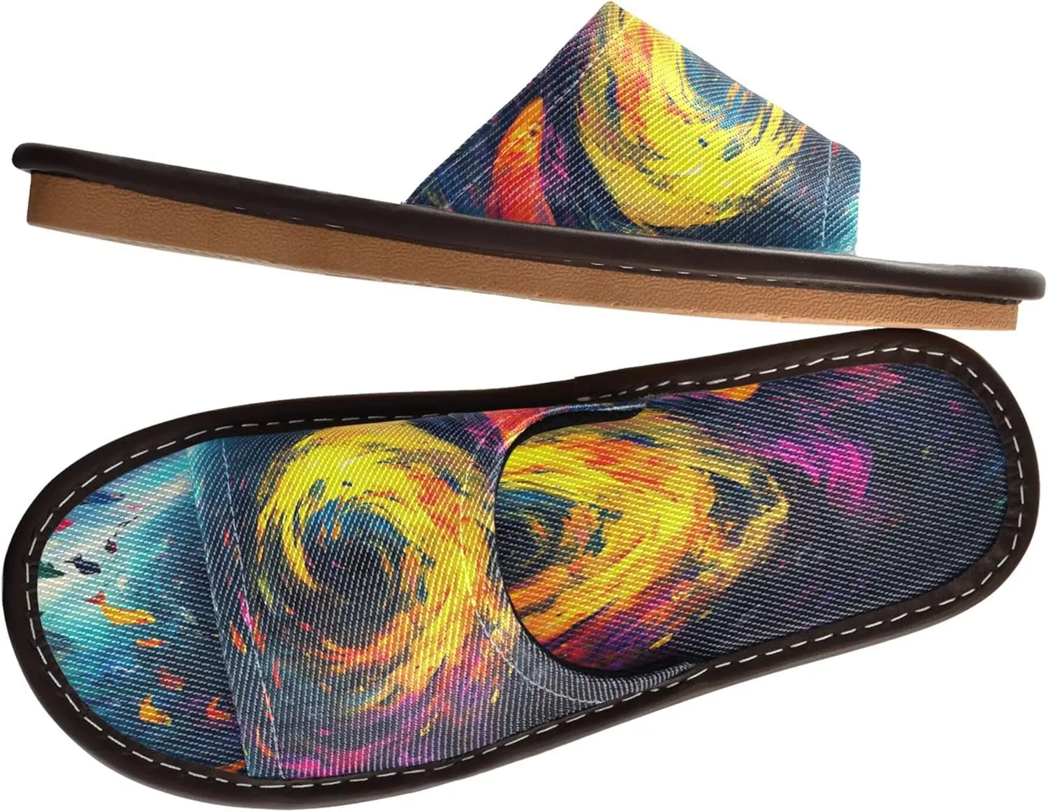 Summer Slipper Tornado Storm Oil Painting Indoor House Men Women Quick Drying Slippers