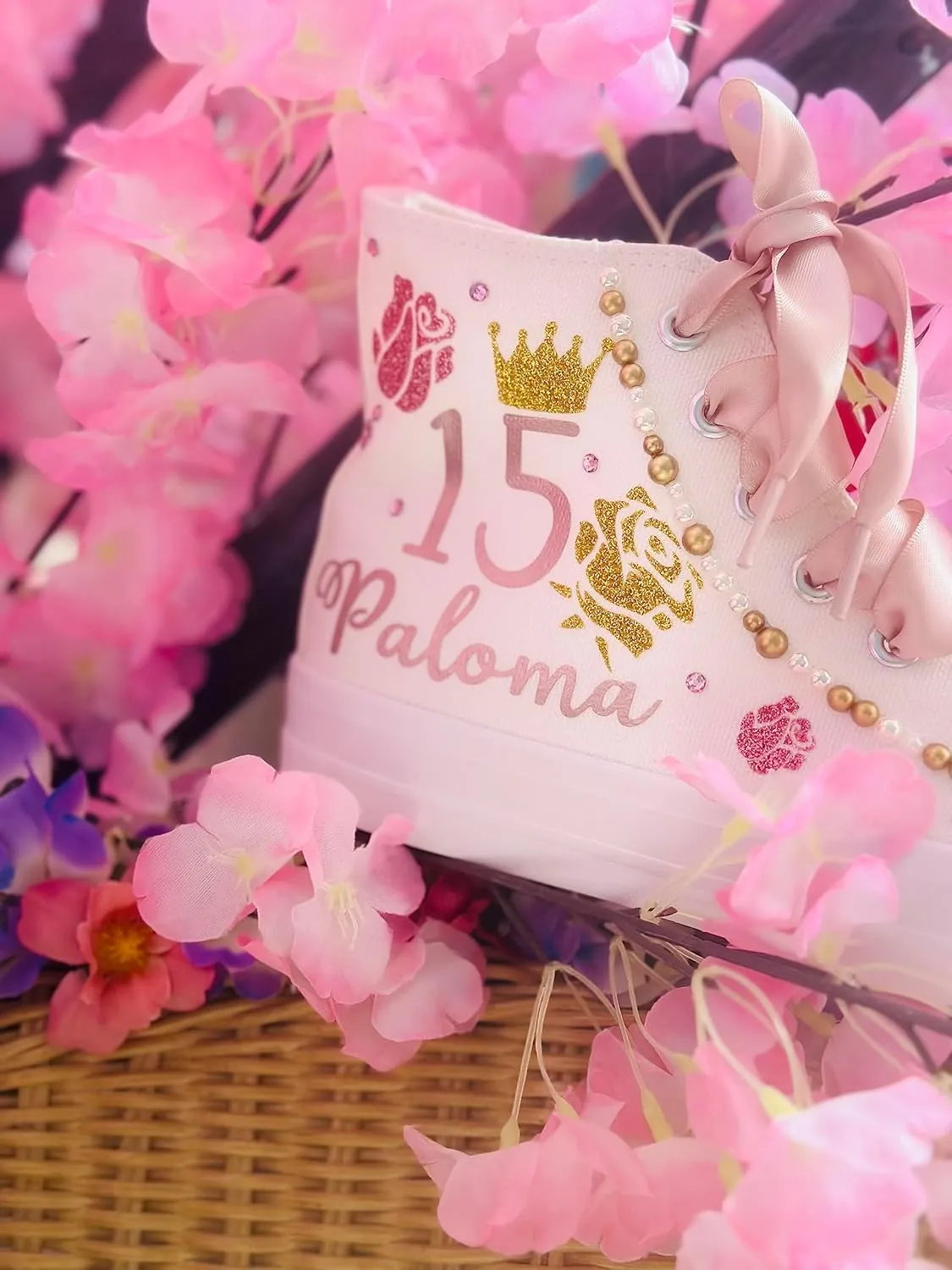 Sweet 15- Mis 15 - Personalized Sneakers-Quinceañera Shoes (5)