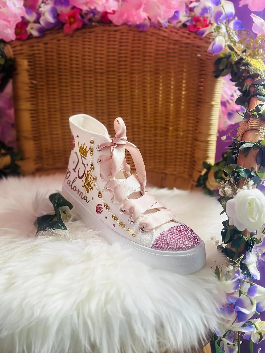 Sweet 15- Mis 15 - Personalized Sneakers-Quinceañera Shoes (5)