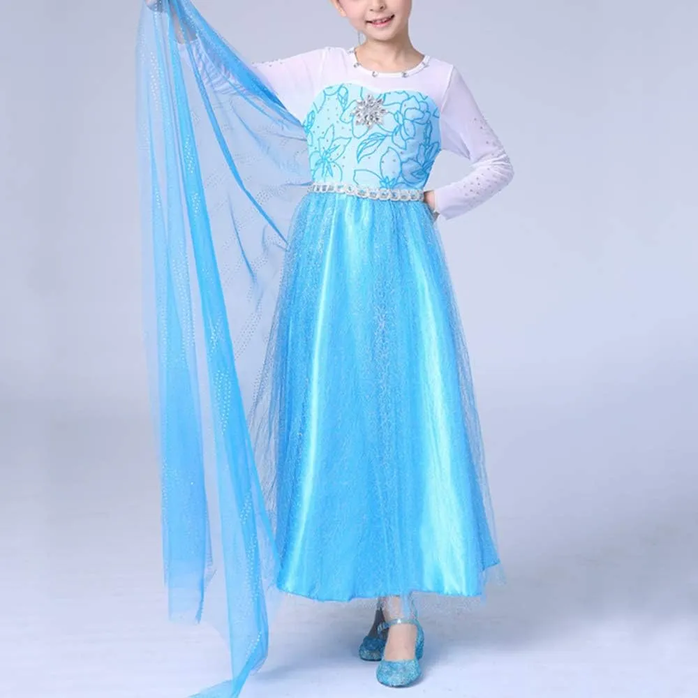 techcity Princess Girls Sandals Dress Up Dance Party Cosplay Jelly Shoes for Kids Toddler Mary Janes