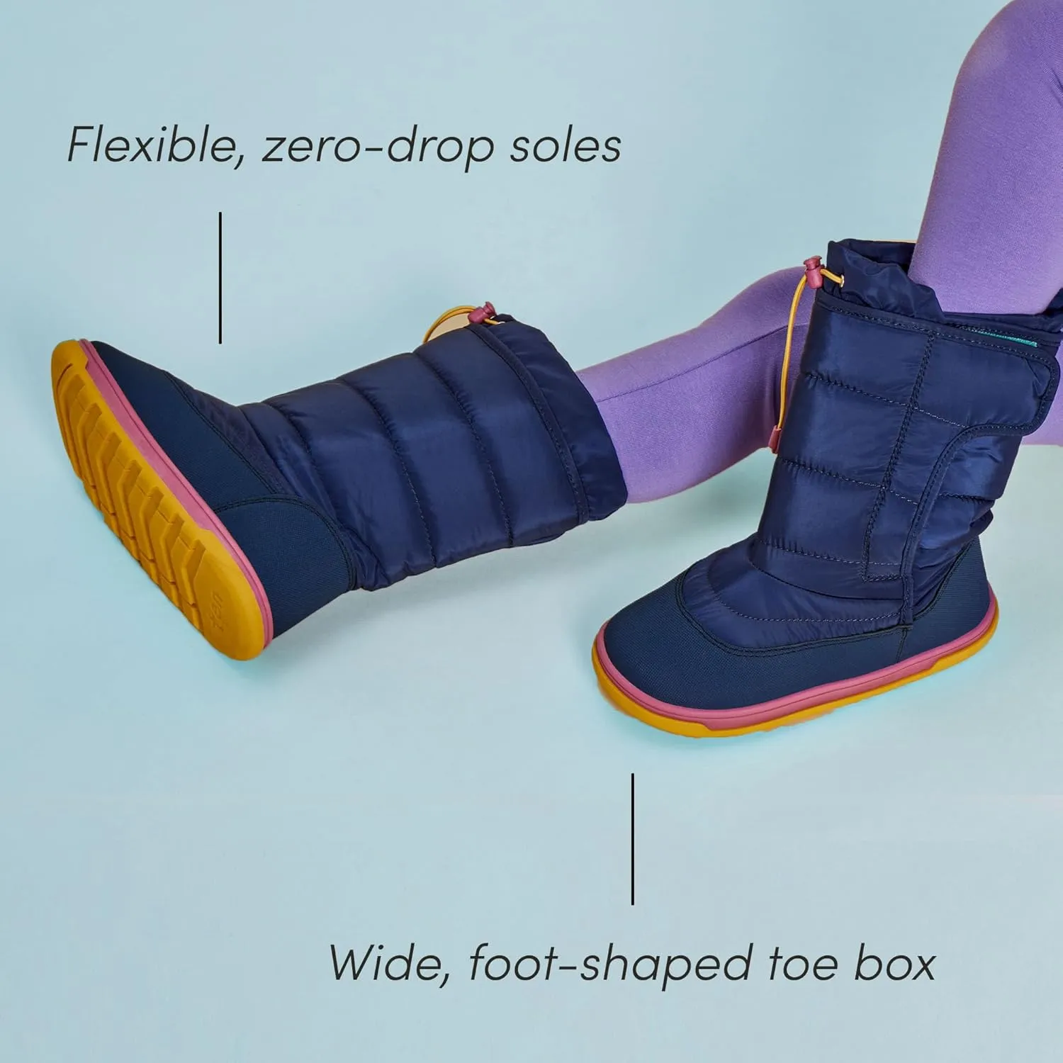 Ten Little Toddler Snow Boots for Boys & Girls, Waterproof, Insulated, Slip Resistant Winter Boots with Hook and Loop Closure for Kids