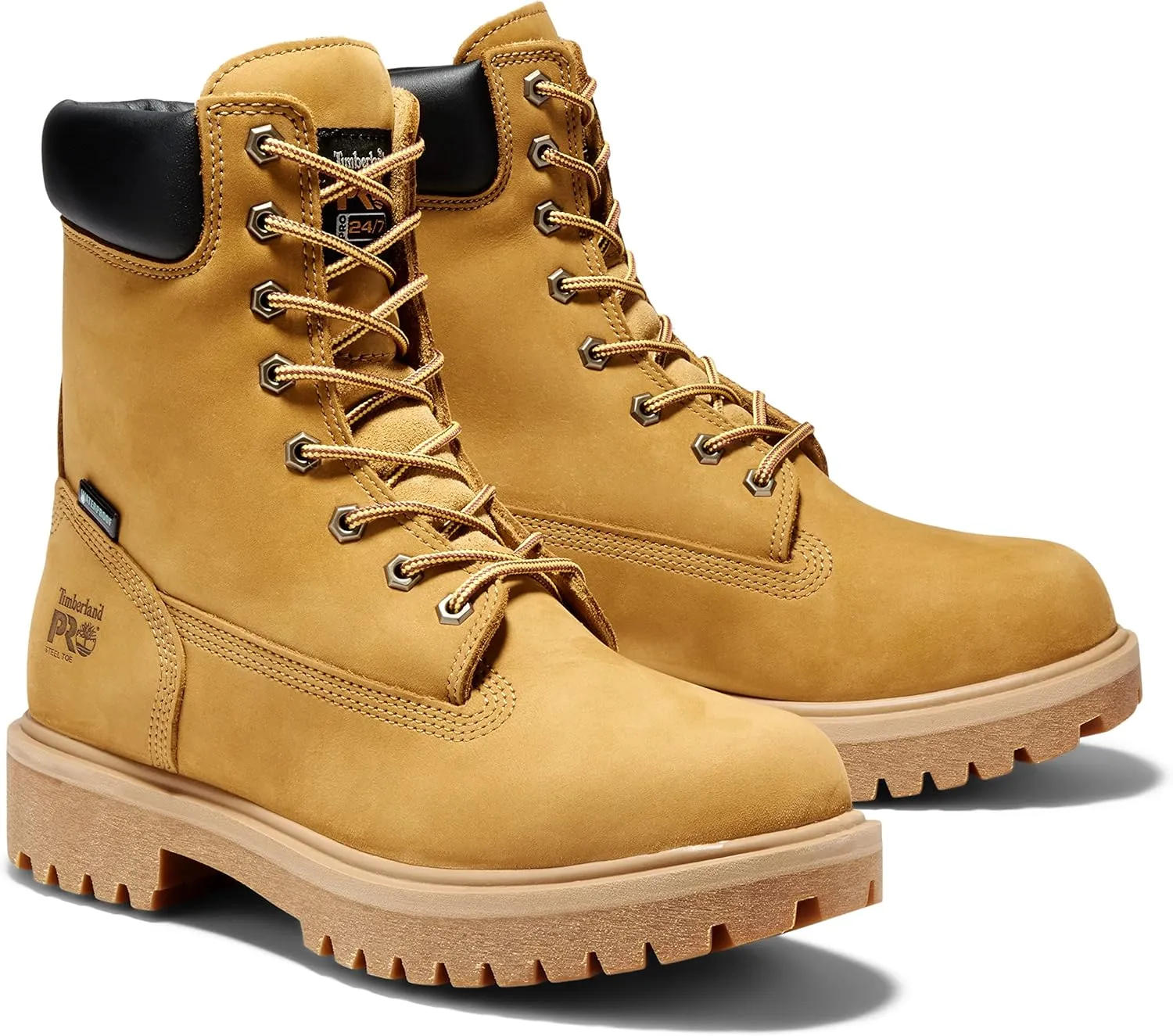 Timberland PRO mens Direct Attach 8 Inch Steel Safety Toe Insulated Waterproof Industrial Work Boot