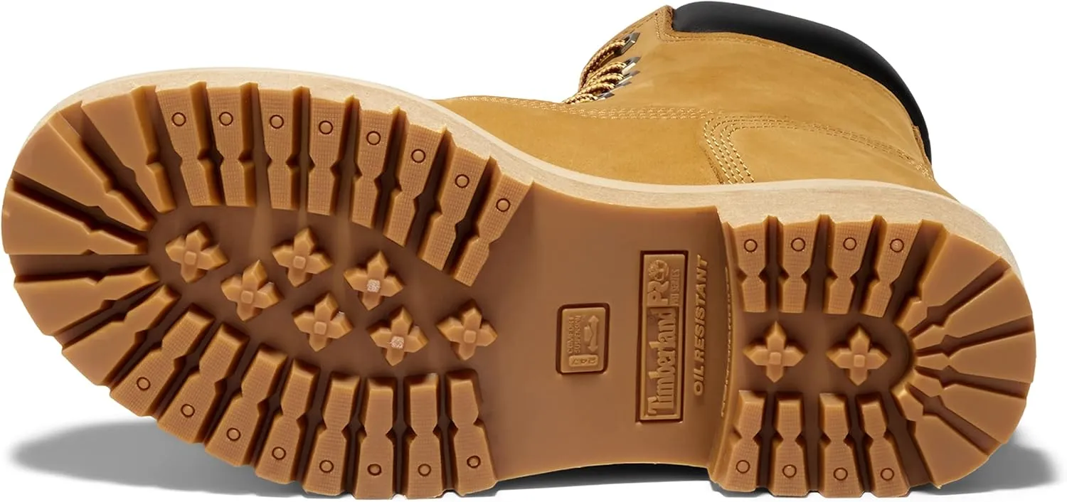 Timberland PRO mens Direct Attach 8 Inch Steel Safety Toe Insulated Waterproof Industrial Work Boot