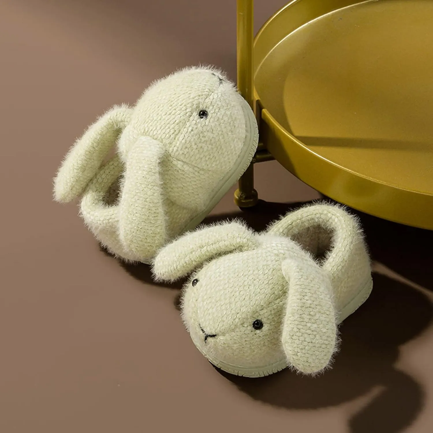 Toddler Boys Girls Indoor House Slippers Lightweight Kids Bunny Style Non-Slip First Walking Home Socks Shoes