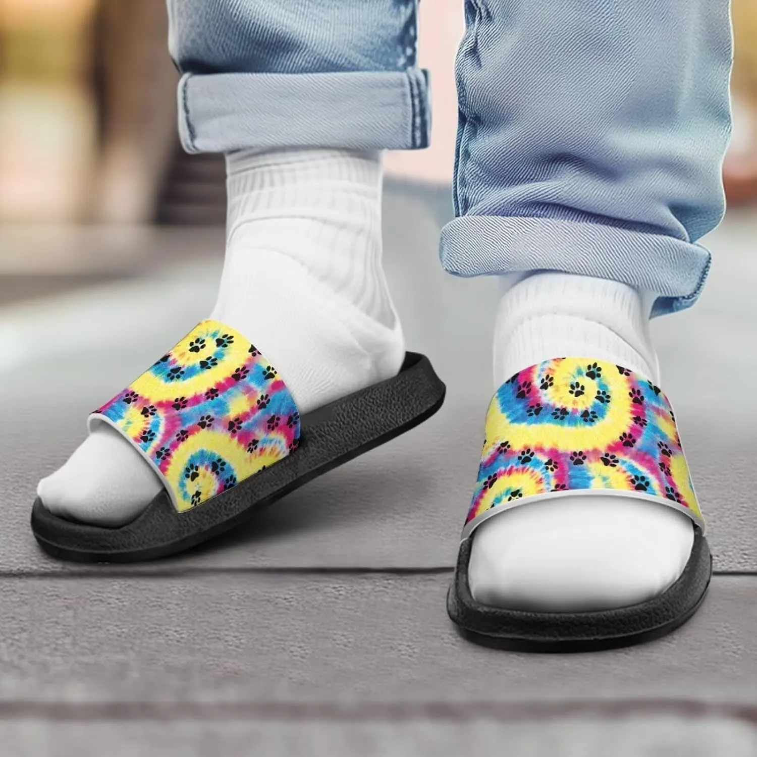 Toddler Boys Slides Sports Slides Sandals Water Shoes Casual Slippers Comfortable Beach Pool Shower Shoes Waterproof