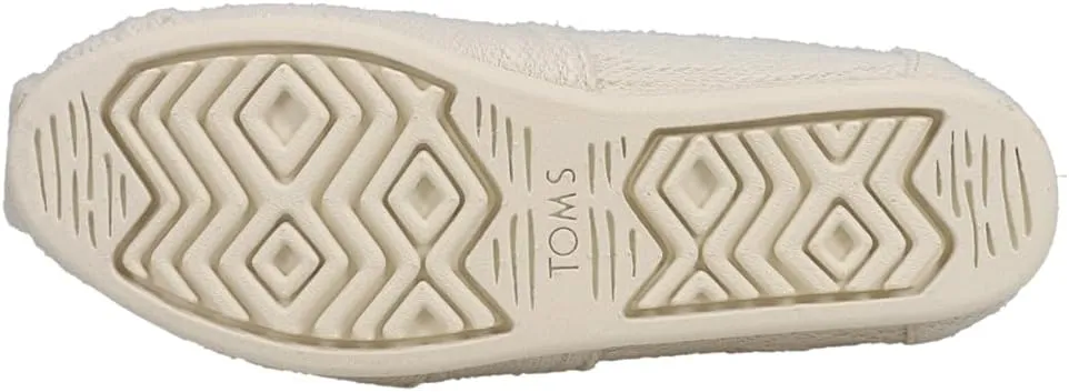 TOMS Womens Alpargata Cozy Knit Slip On Flats Casual - Off White