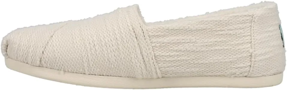 TOMS Womens Alpargata Cozy Knit Slip On Flats Casual - Off White
