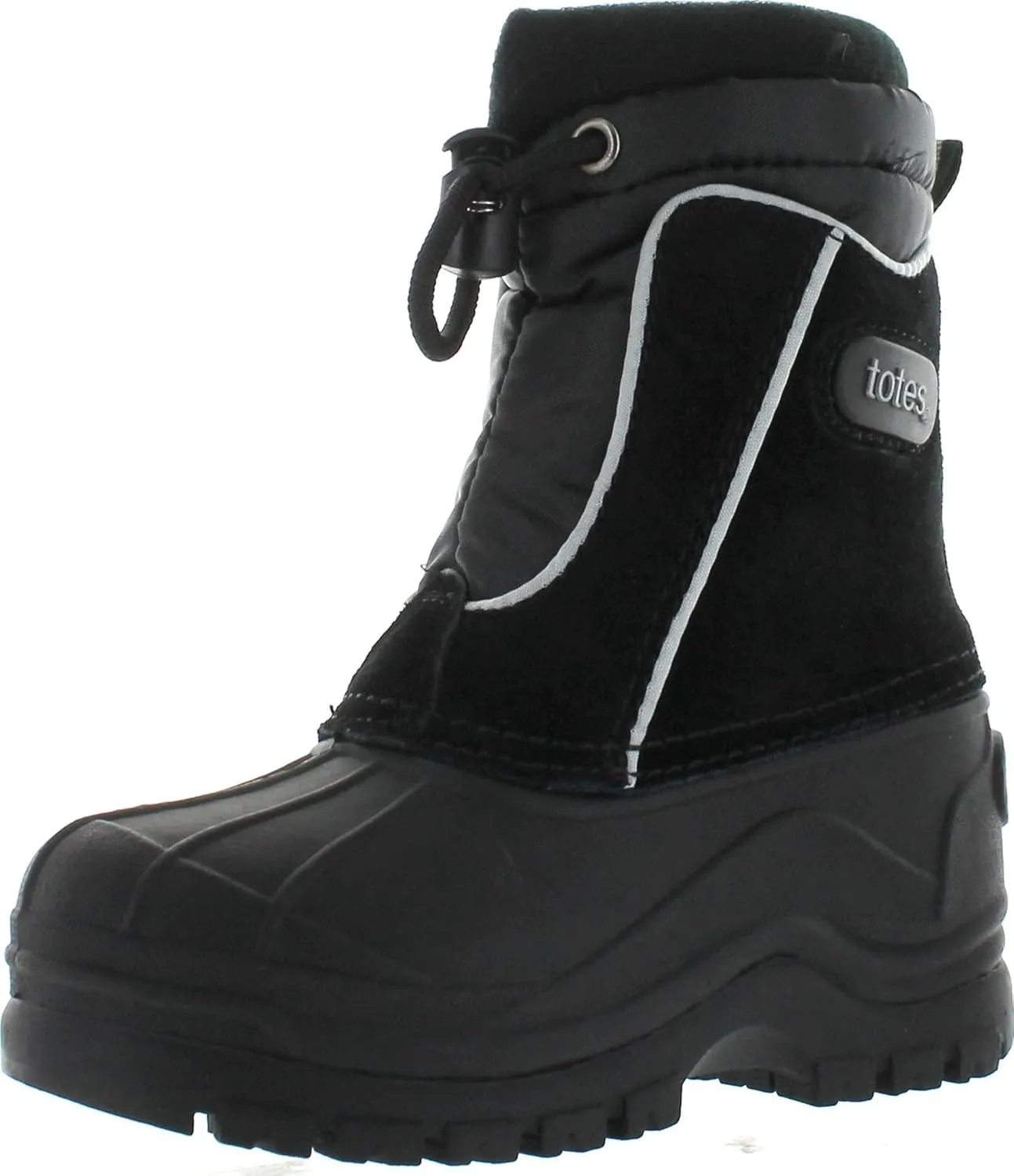 totes Kids Snow Drift Waterproof Winter Snow Boots,Black,10