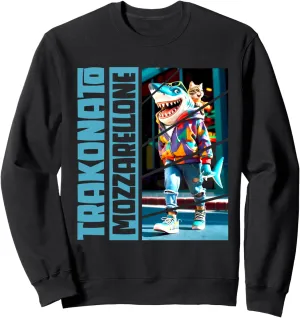 TRAKONATO MOZZARELLONE - Brain Red Tralala Shark Funny Sweatshirt