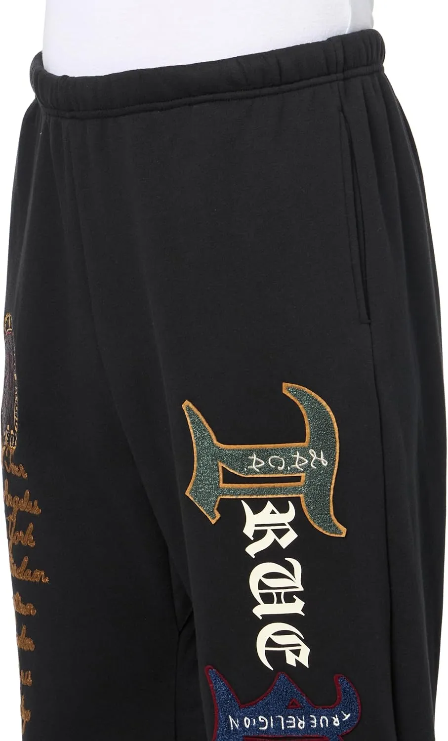 True Religion Men's Patch Embro Jogger