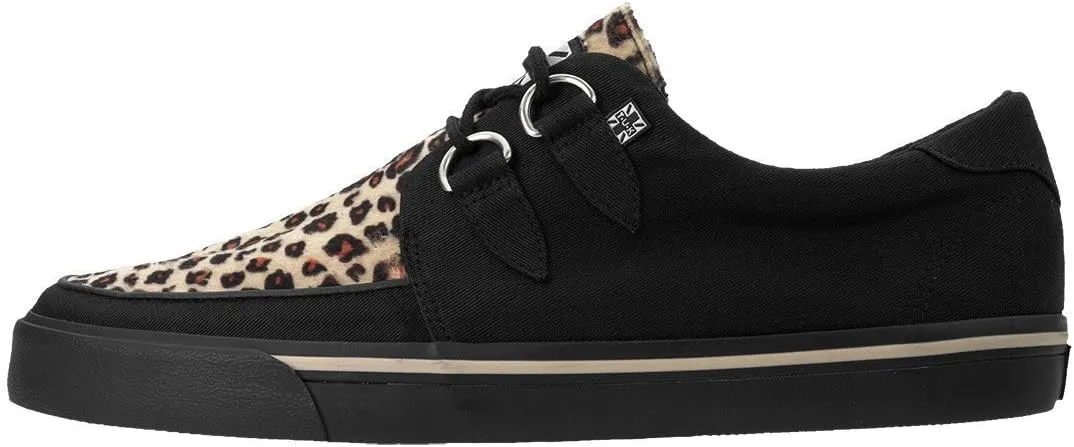 T.U.K. Leopard Creeper Sneaker Shoes for Women and Men, D Ring Lace Up Shoes