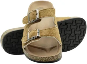 TX002 Men’s Footbed Sandals – Comfortable Slip-On Open Toe Slides with Arch Support | Soft EVA Sole, Non-Slip, Lightweight Slippers for Indoor, Outdoor, Home & Travel