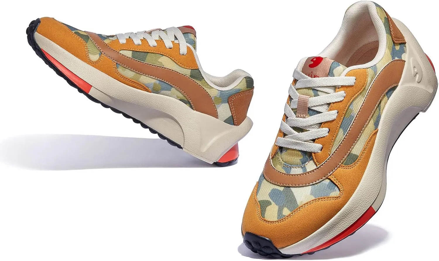 UIN Women's Retro Sneakers Lightweight Walking Casual Comfortable Art Painted Travel Shoes