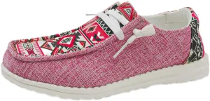 Unisex-Adult Aztec Lightweight Lace-Up Canvas Loafers Sneakers Shoes Wide Width Feet Outdoor Slip-on Flat Shoes Low Top Shoes Summer Casual Gowalk Shoes for Women Men, US Size 6-11