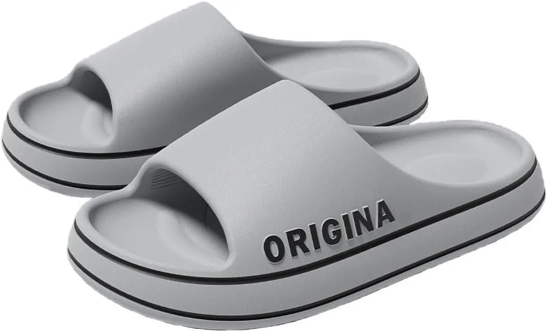 Unisex-Adult Slide Sandals Soft Shower Shoes Non Slip Bathroom Slippers Lightweight Pool Slippers