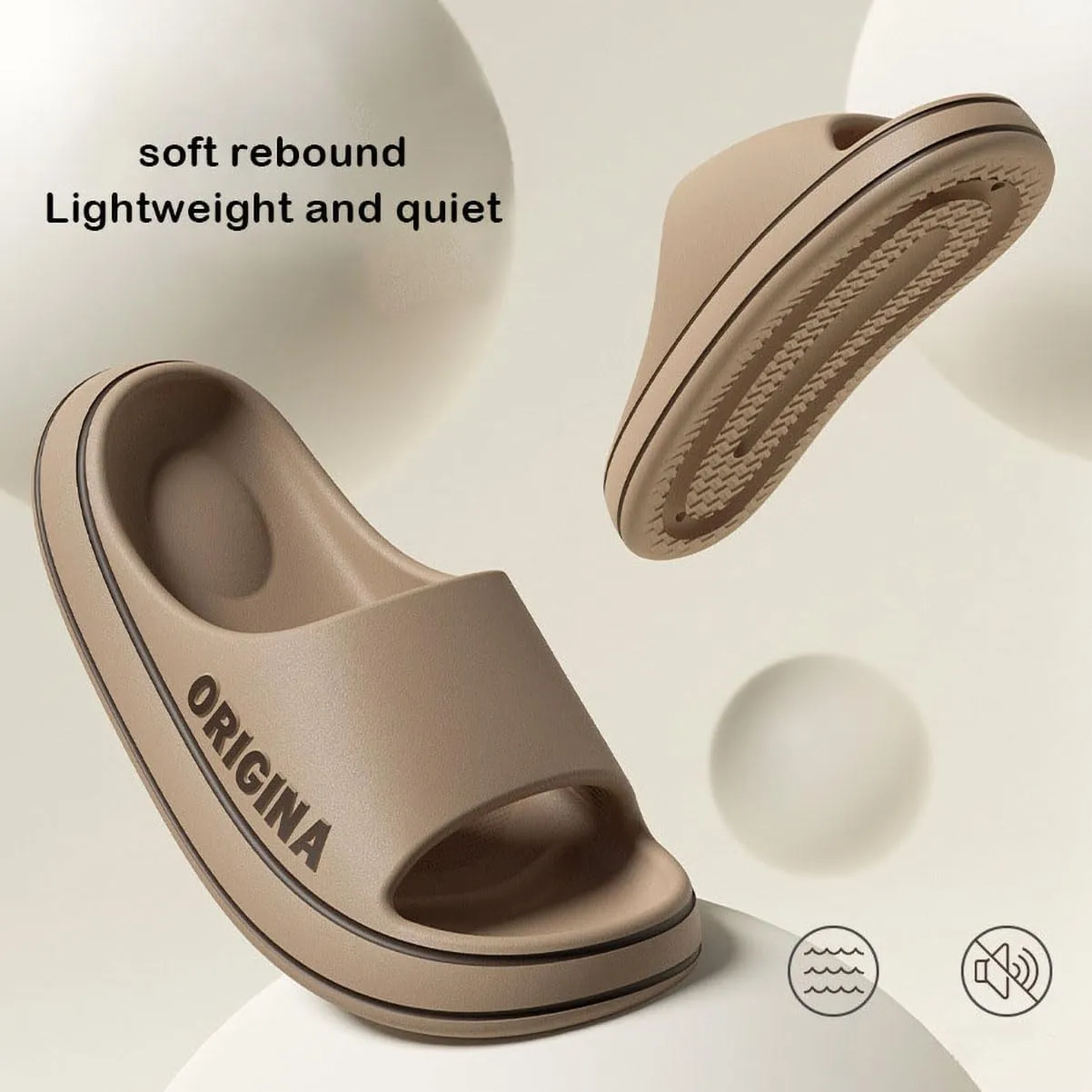 Unisex-Adult Slide Sandals Soft Shower Shoes Non Slip Bathroom Slippers Lightweight Pool Slippers