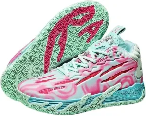Unisex Basketball Sneakers Breathable Athletic Shoes with Multi Color Matching Design, Dynamic Traction All-Day Comfort for Indoor/Outdoor Courts