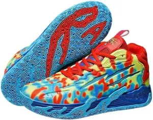 Unisex Basketball Sneakers Breathable Athletic Shoes with Multi Color Matching Design, Dynamic Traction All-Day Comfort for Indoor/Outdoor Courts