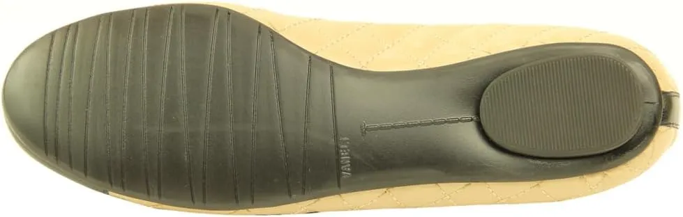 VANELi Womens Serene Quilted Slip On Ballet Flats Casual - Beige