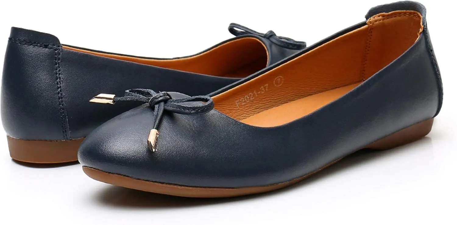 VenusCelia Women's Bowknot Ballet Dance Flat Shoe