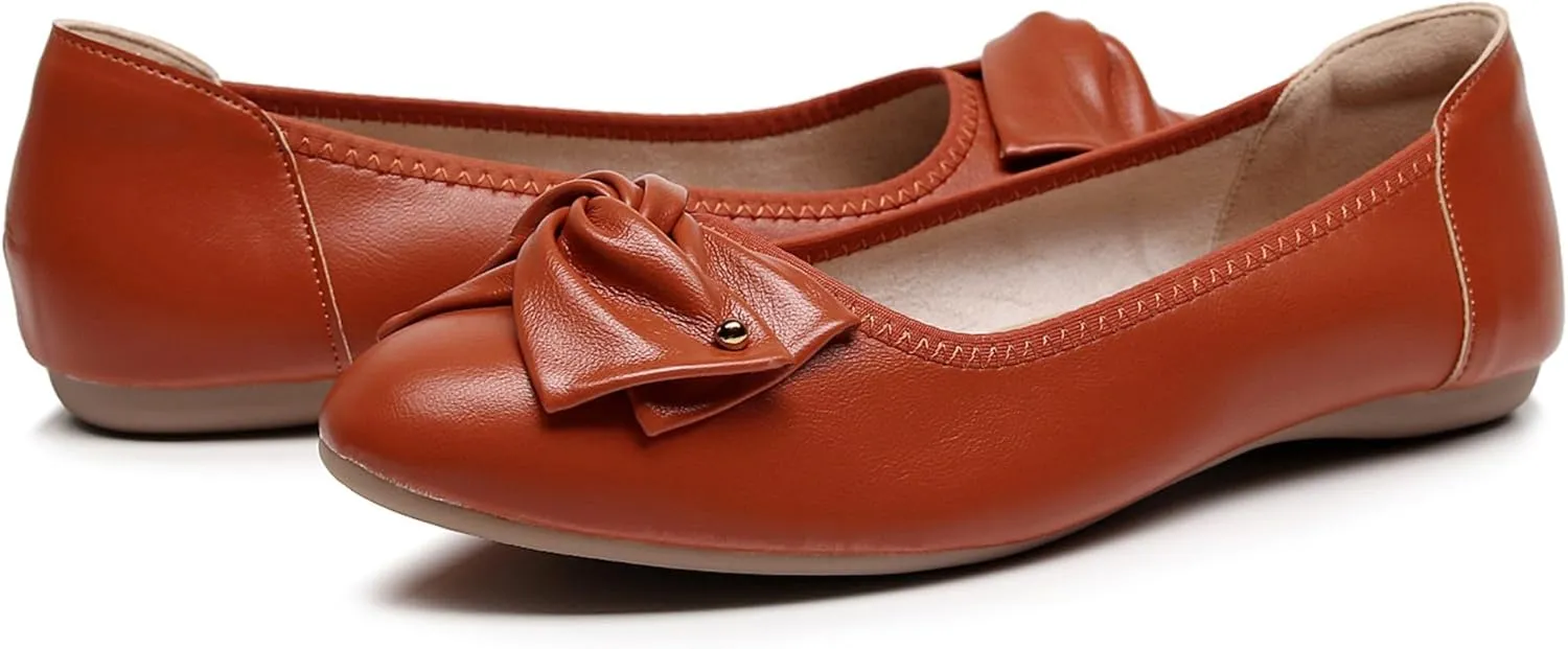 VenusCelia Women's Bows Dance Flats Shoes