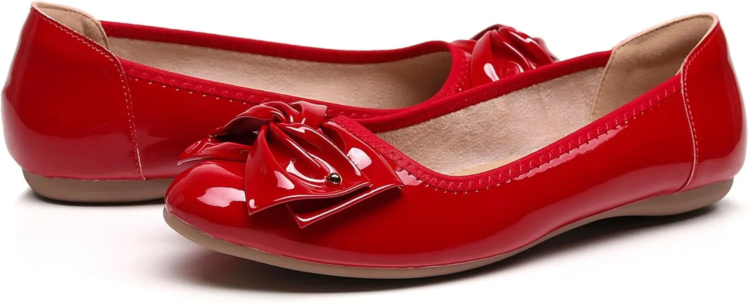 VenusCelia Women's Bows Dance Flats Shoes