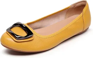 VenusCelia Women's Buckle Dance Flats Shoe