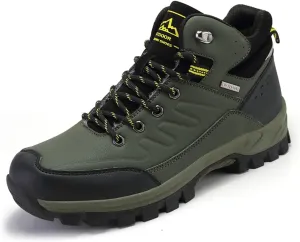 Veslexth Mens Snow Boots Insulated Waterproof Winter Shoes Non-slip Outdoor with Removable Lining for Men Fur Lined Casual Hiking Lightweight Anti-Slip Water-Resistant Footwear