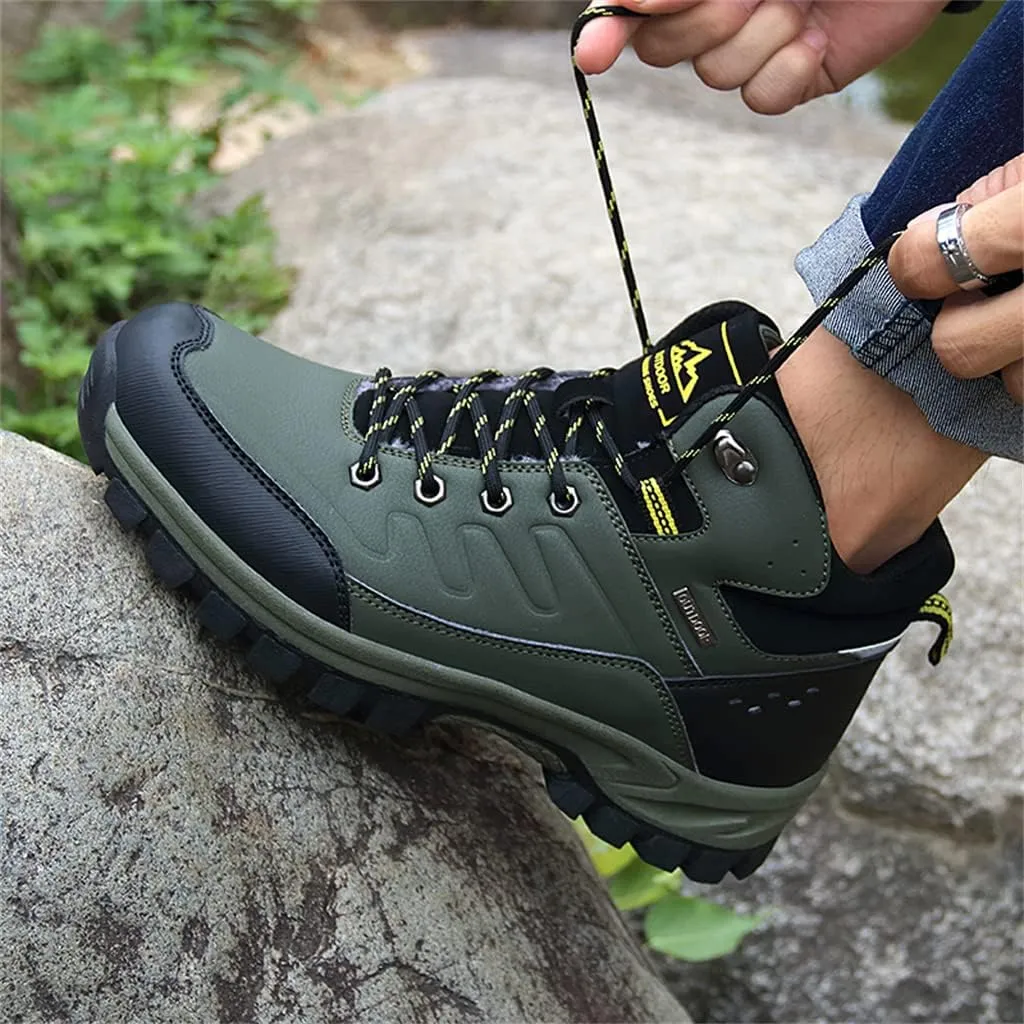 Veslexth Mens Snow Boots Insulated Waterproof Winter Shoes Non-slip Outdoor with Removable Lining for Men Fur Lined Casual Hiking Lightweight Anti-Slip Water-Resistant Footwear