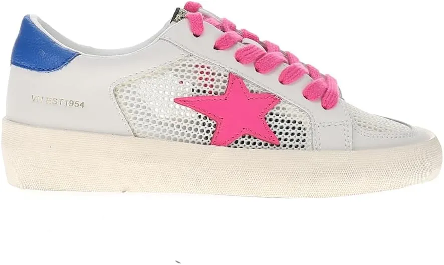 Vintage Havana Womens Reflex Cut Out Lace Up Platform Sneakers Shoes Casual - Pink, White