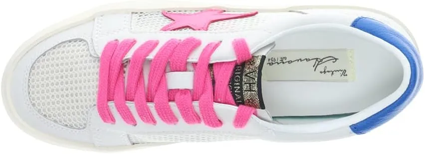 Vintage Havana Womens Reflex Cut Out Lace Up Platform Sneakers Shoes Casual - Pink, White