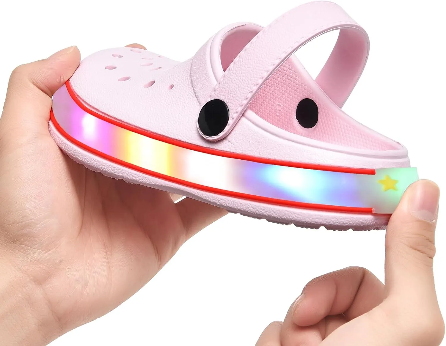 VIYEAR Toddler Light Up Sandals - Boy's & Girl's Garden & Beach Clogs - Indoor & Outdoor Slipper