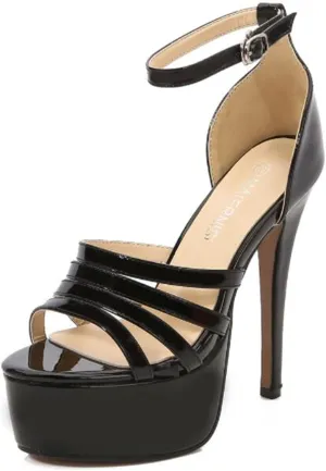 Vujkliy 14CM/5.5IN Women's Sandals Round Toe Platform Stiletto High Heel Sandals Sexy Stage Models Car Shows Nightclubs Plus Size Sandals