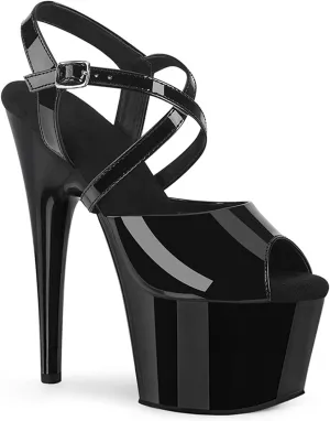 Vujkliy Women's 17 CM/6.6 in Stiletto Cross Strap Sandals Fish Mouth Waterproof Platform Nightclub Catwalk High Heel Sandals