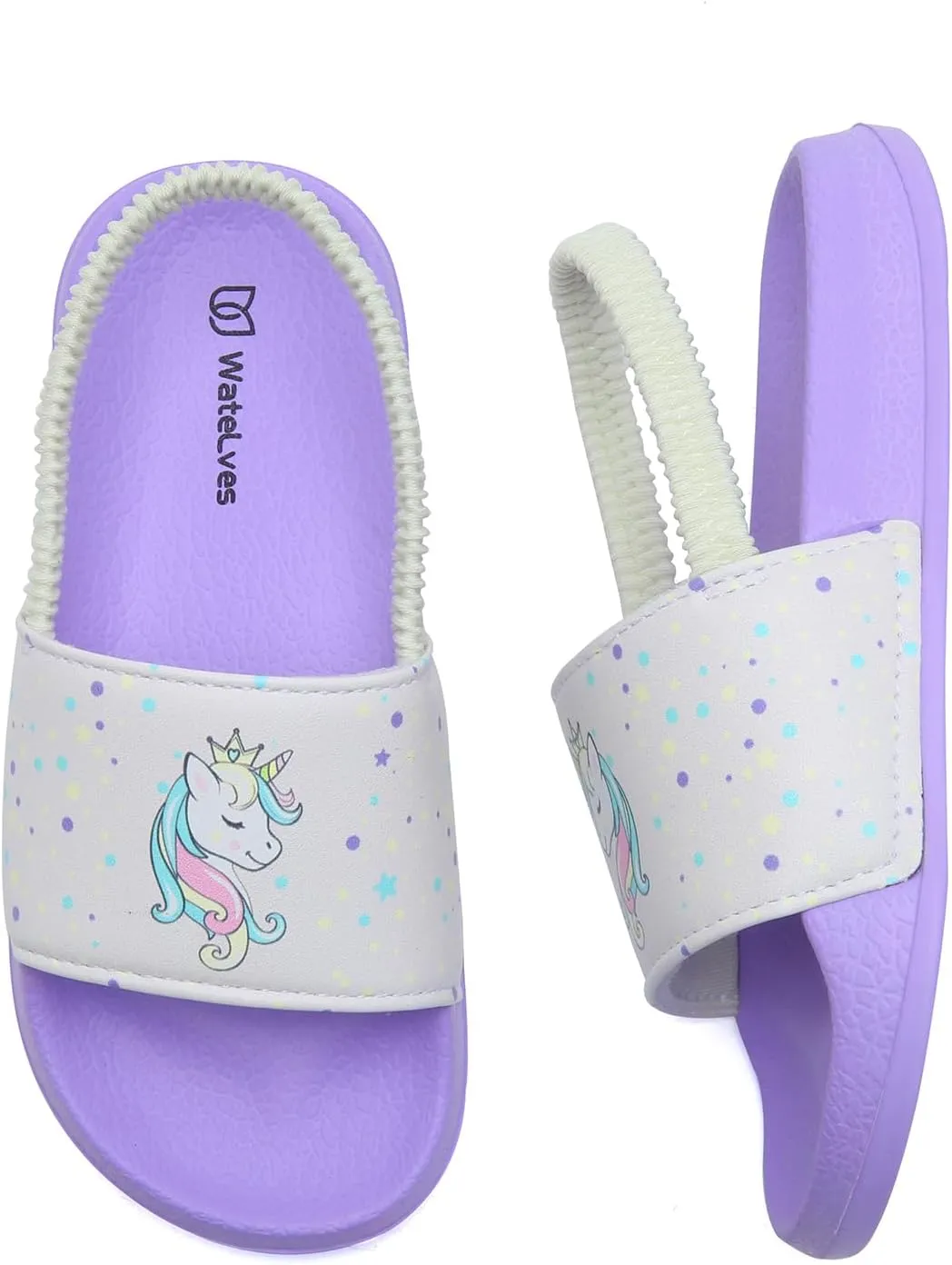 WateLves Toddler Boys Girls Slides Sandals for Swim Beach Kids Water Shoes Casual Slippers