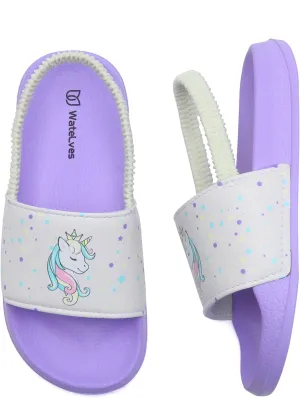 WateLves Toddler Boys Girls Slides Sandals for Swim Beach Kids Water Shoes Casual Slippers