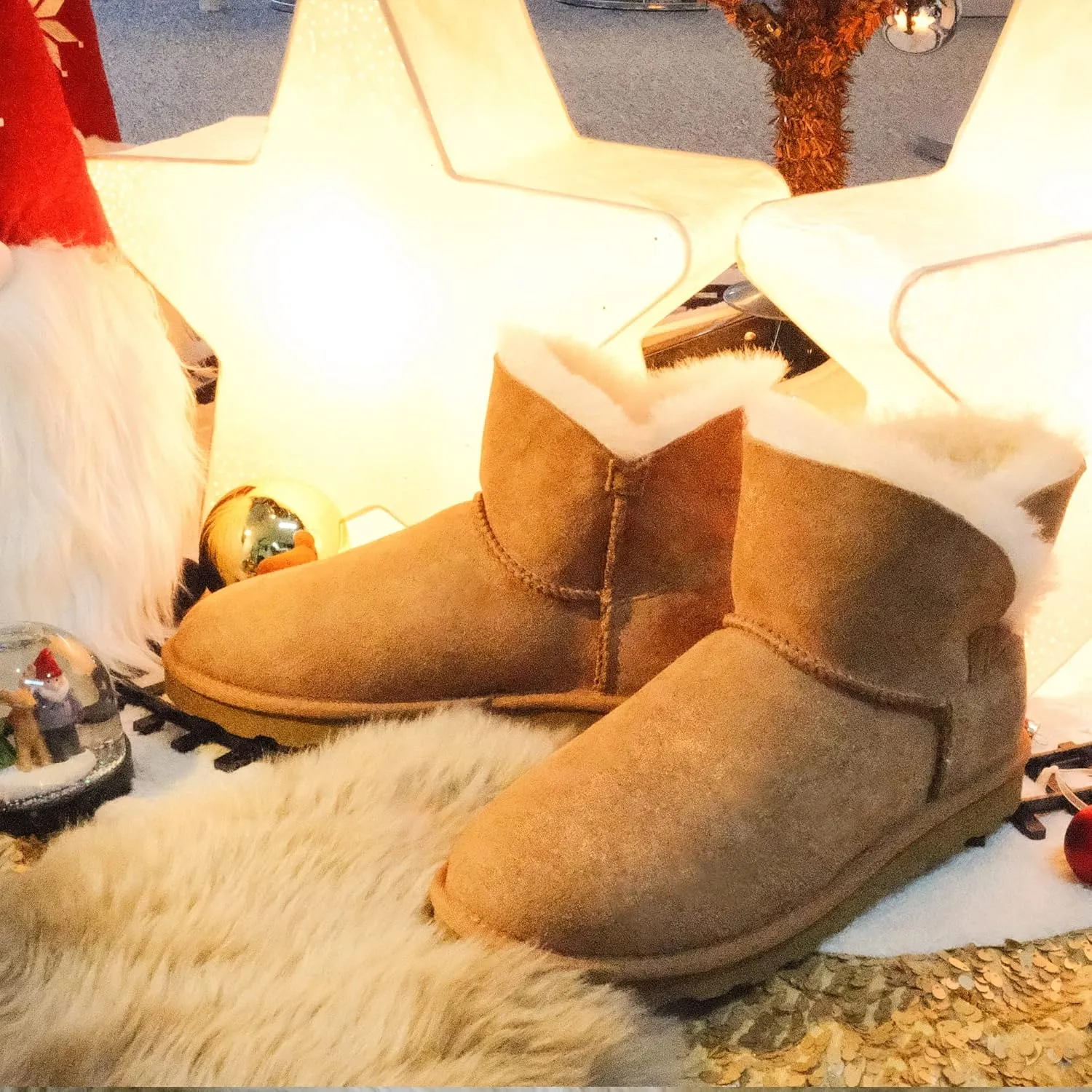 WaySoft Genuine Australia Sheepskin Snow Winter Boots for Women, Classic Water Resistance Shearling Boots Women
