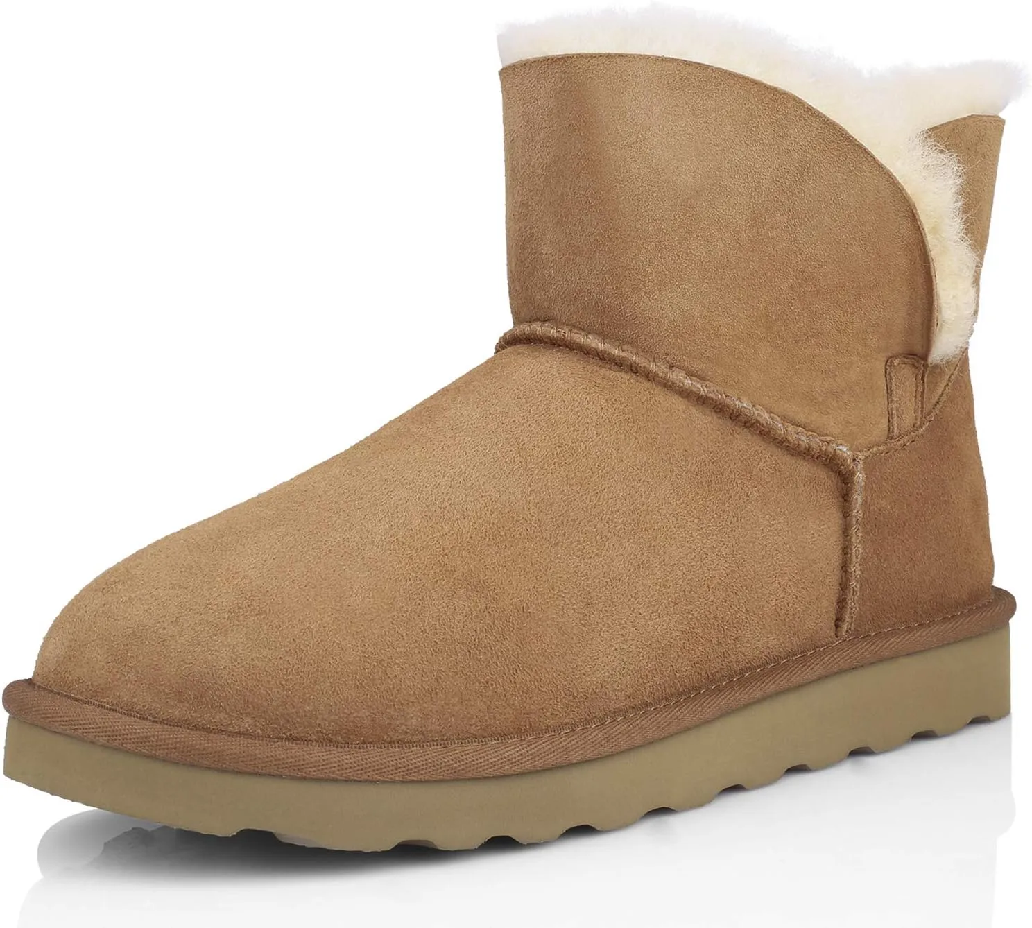 WaySoft Genuine Australia Sheepskin Snow Winter Boots for Women, Classic Water Resistance Shearling Boots Women