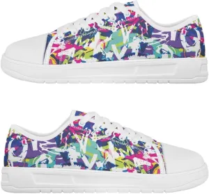 White Sneakers for Women Low Top Canvas Shoes Womens Walking Shoes Women's Fashion Sneaker Lace Up Casual Tennis Shoe