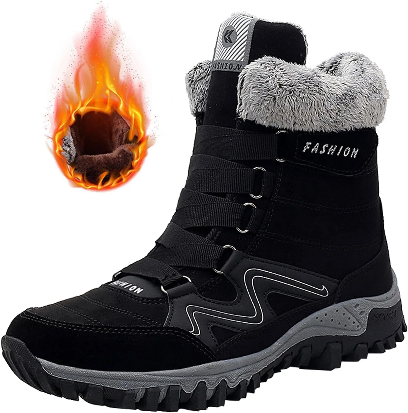 Wide Width Snow Boots for Women Zipper Boots For Women Snow Boots 𝐖aterproof Women Snow Boots
