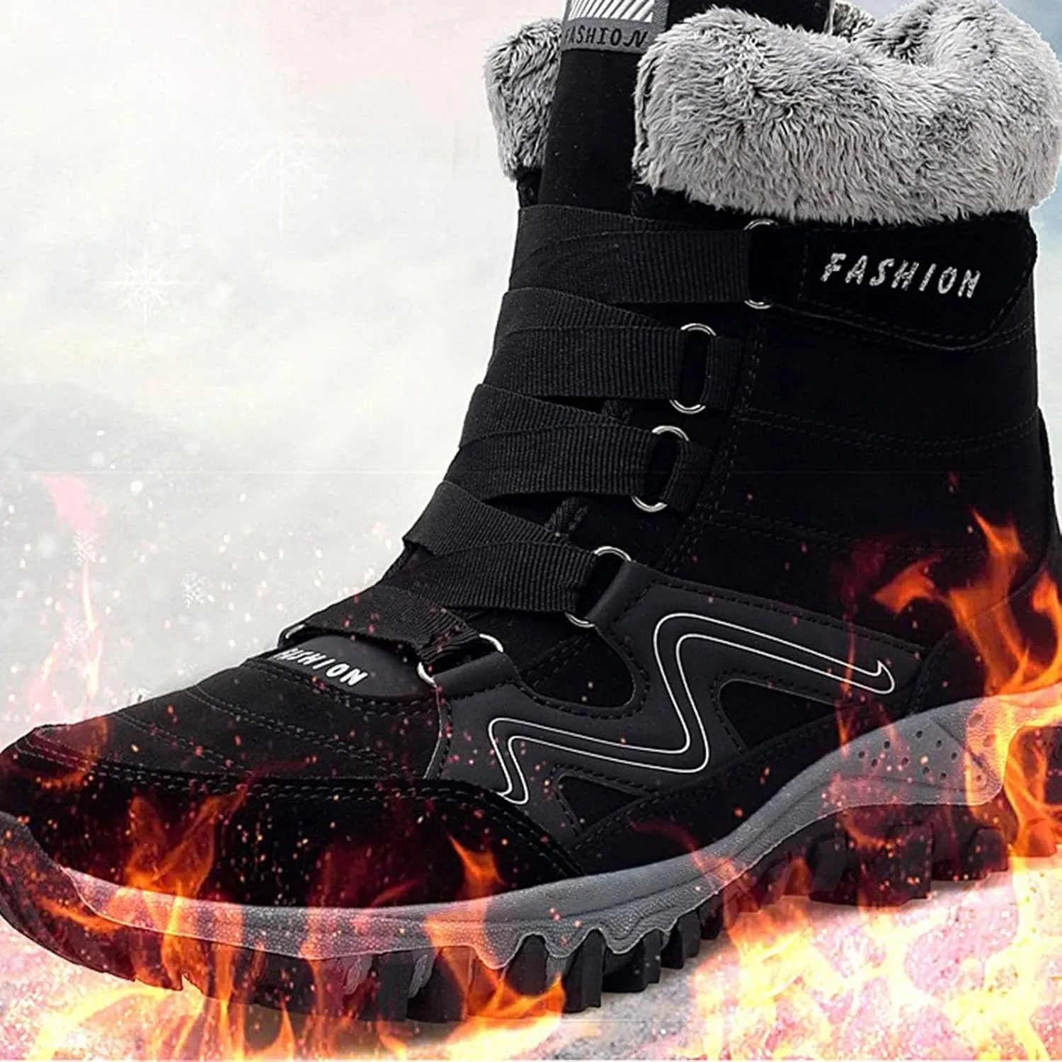Wide Width Snow Boots for Women Zipper Boots For Women Snow Boots 𝐖aterproof Women Snow Boots